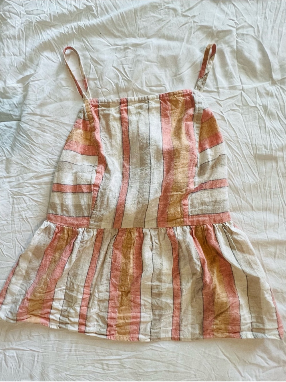 New Look Cream, Pink and Tan Striped Spaghetti Strap Camisole